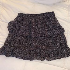 Altar’d State Black Skirt with White Cheetah Pattern, Size S